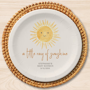 Assiettes En Carton Un Petit Rayon Du Baby shower Boho Sunshine