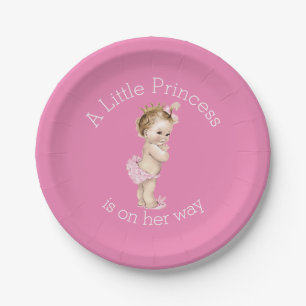Assiettes En Carton Un petit rose de princesse baby shower