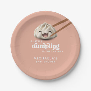 Assiettes En Carton Un Peu De Dumpling Est En Chemin Baby shower