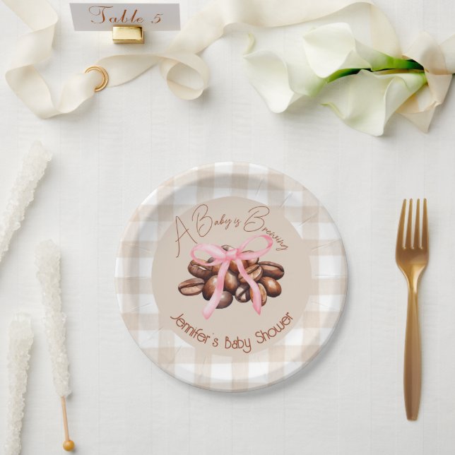 Assiettes En Carton Un peu de haricot brasse (Mariage)