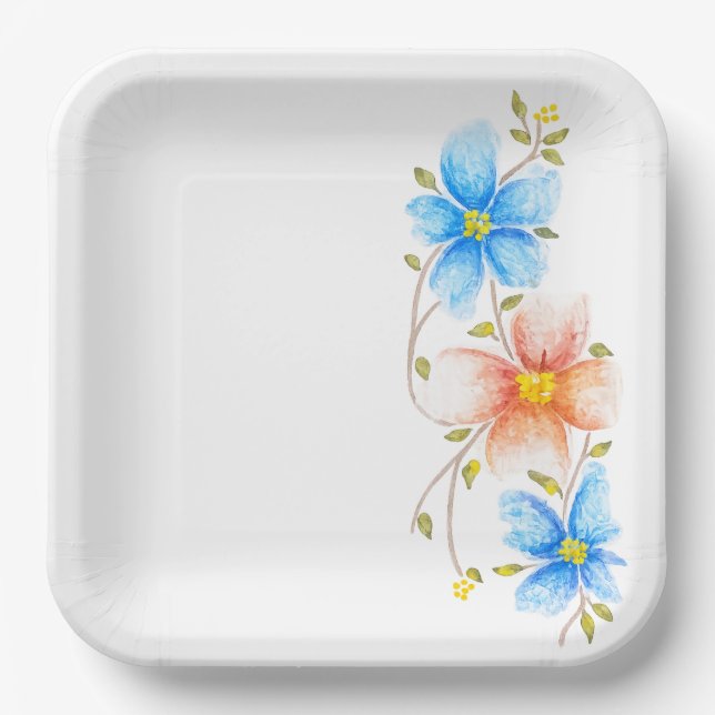 Assiettes En Carton Un peu de printemps (Recto)