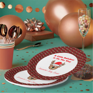 Assiettes En Carton Un Peu De Rindeer Est Sur Le Chemin De Plaque De P