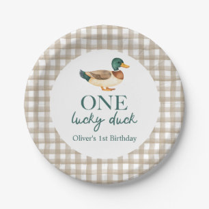 Assiettes En Carton Un premier anniversaire de Lucky Duck