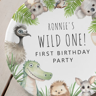 Assiettes En Carton Un sauvage ! Anniversaire d'Aussie