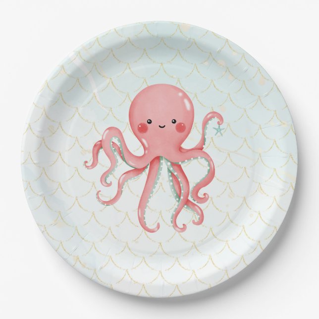 Assiettes En Carton Under The Sea Mermaid Girls Birthday (Devant)