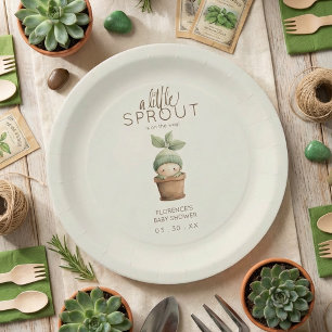 Assiettes En Carton Une Baby Shower A Little Sprout