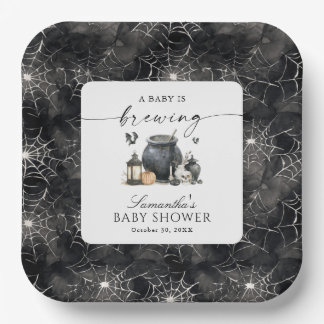 Assiettes En Carton Une Baby Shower Halloween : Un Bébé en Route