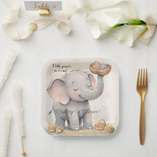 Assiettes En Carton Une Baby Shower Petit Cacahuète
