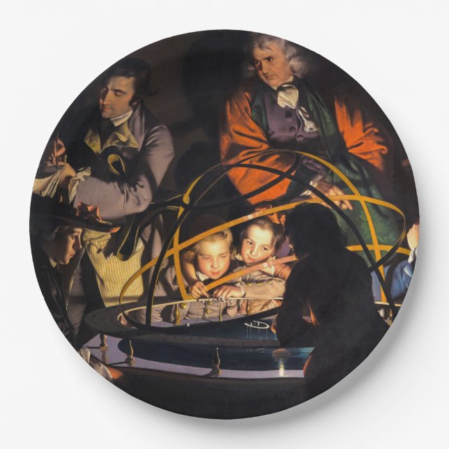 Assiettes En Carton Une conférence de philosophe sur le système solair (Devant)