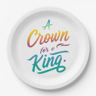 Assiettes En Carton Une couronne pour un roi