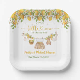 Assiettes En Carton Une Douce Petite Fête de Naissance Citron Citrus