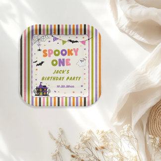 Assiettes En Carton Une fête d'anniversaire d'Halloween colorée et eff