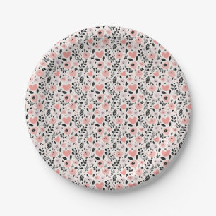 Assiettes En Carton Une fleur s'épanouit pour sa propre joie