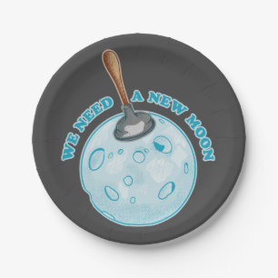 Assiettes En Carton Une nouvelle astronomie de lune amusante