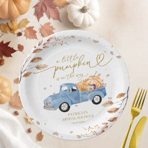 Assiettes En Carton Une petite citrouille est en route Baby Shower