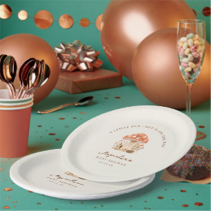 Assiettes En Carton Une petite fête champignon automne Baby Shower 