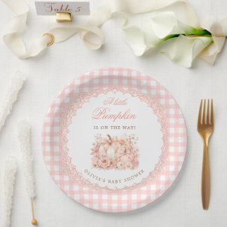 Assiettes En Carton Une petite fête de bébé à l'automne avec citrouill