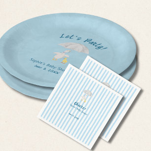 Assiettes En Carton Une petite oie arrive Livre d'histoires Baby Showe