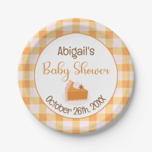 Assiettes En Carton Une Petite Tarte À La Cutie En vichy Baby shower A