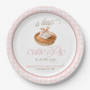 Assiettes En Carton Une petite tarte mignonne Fête de bébé personnalis