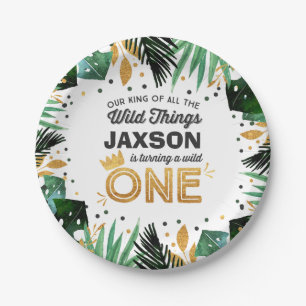 Assiettes En Carton Une plaque à papier sauvage 7" d'anniversaire