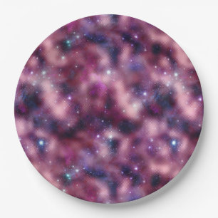 Assiettes En Carton Une série Galaxy chatoyante 12