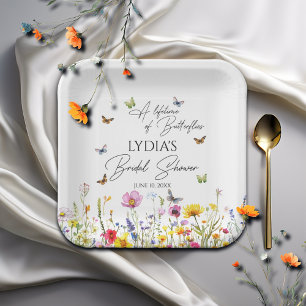 Assiettes En Carton Une Vie de Papillons Baby Shower Fleur des Champs