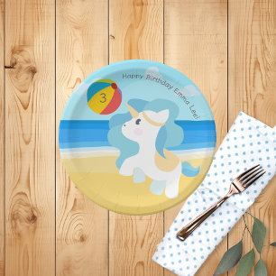 Assiettes En Carton Unicorne fête d'anniversaire