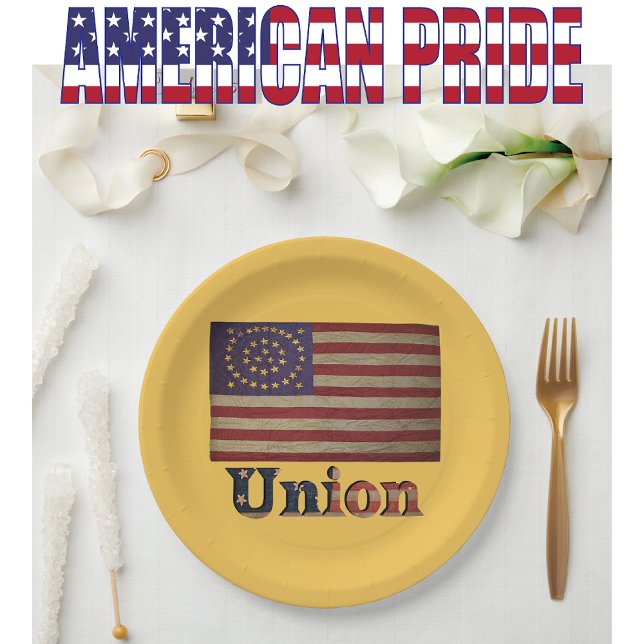 Assiettes En Carton Union de la guerre civile Un magnifique drapeau de (Créateur téléchargé)