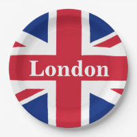 Union Jack London ~ Plaque de papier drapeau brita