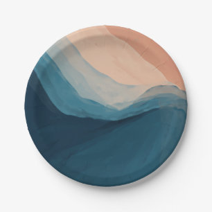 Assiettes En Carton Unique 18ème anniversaire Ocean Thème Bleu Plaqu