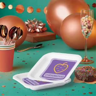 Assiettes En Carton Unique Cherimoya Fruit Graphique Personnalisable