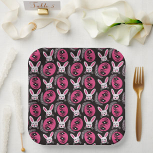 Assiettes En Carton Unique Motif de Pâques heureux