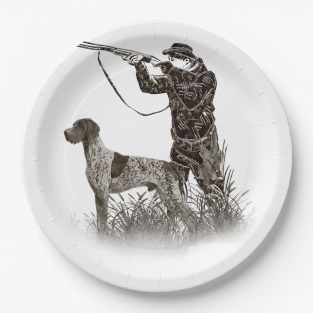 Assiettes En Carton Uniquement pour les véritables chasseurs de plaque (Devant)