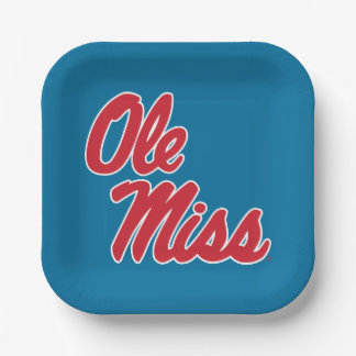 Assiettes En Carton Université du Mississippi | Ole Miss Script