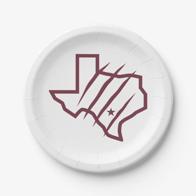 Assiettes En Carton Université Texas A&M de San Antonio | Logo d'état (Devant)