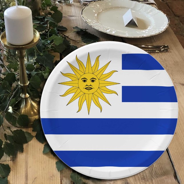Assiettes En Carton Uruguay Plaques Drapeaux, fête, sports, Uruguay (Créateur téléchargé)