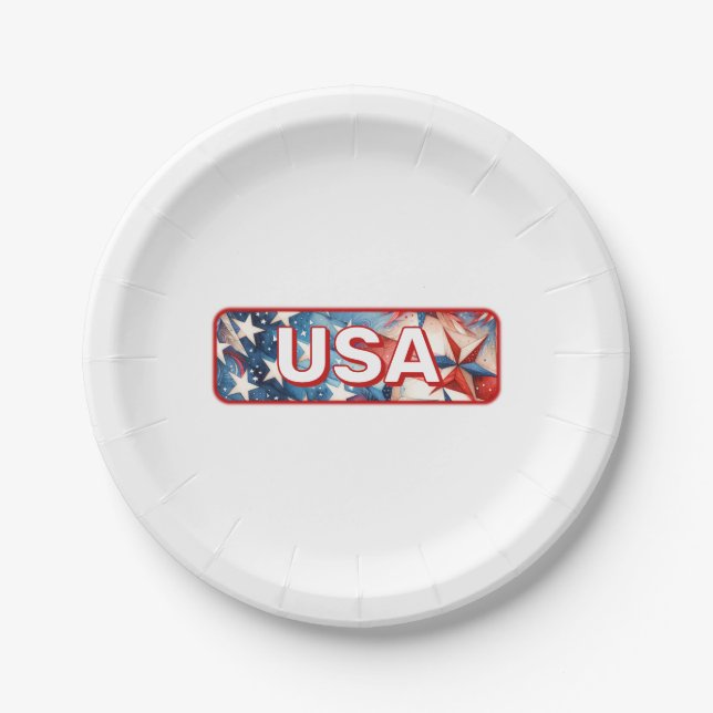 ASSIETTES EN CARTON USA (Devant)