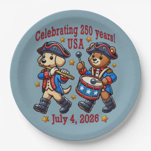 Assiettes En Carton USA 250th Anniversary Souvenir - Patriotique
