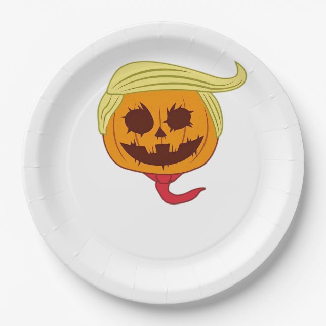 Assiettes En Carton Usa Rendre Halloween super encore drôle (Devant)
