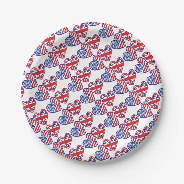 Assiettes En Carton USA—Royaume-Uni (Devant)