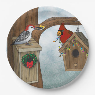 Assiettes En Carton Vacances de Chambre d'oiseau