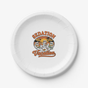 Assiettes En Carton Vacances sous sédation Design de chemise humour de