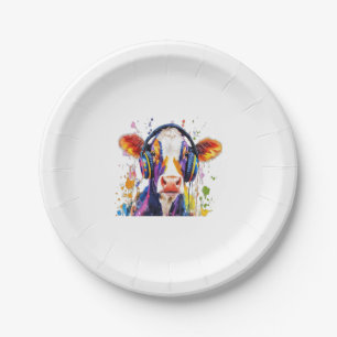 Assiettes En Carton Vache des hautes terres colorées