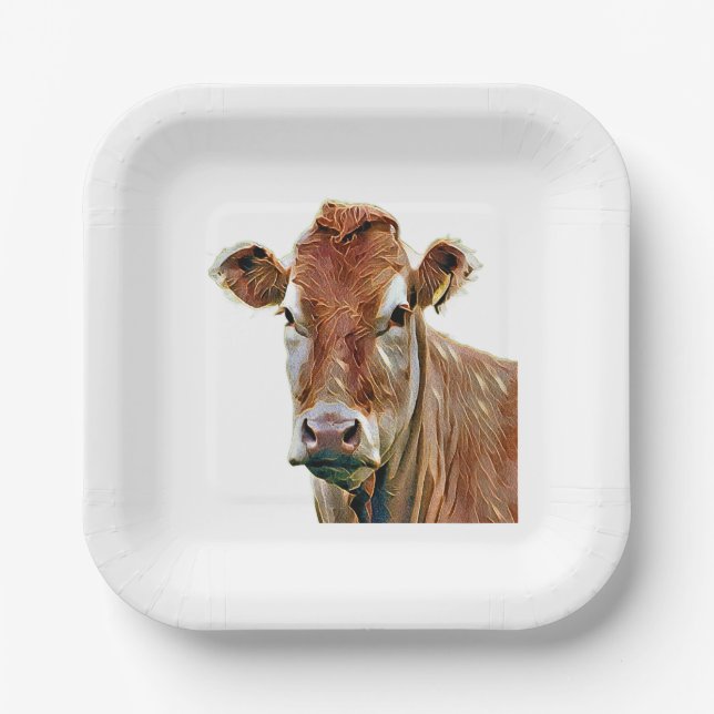 ASSIETTES EN CARTON VACHE MIGNONNE (Recto)