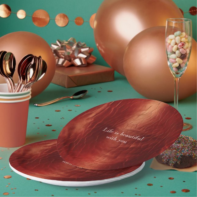 Assiettes En Carton Vache rouge occidentale (Multi)