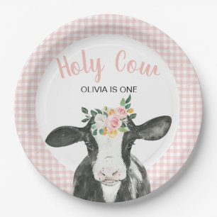 Assiettes En Carton Vache sacrée, je suis un papier de fête d'annivers