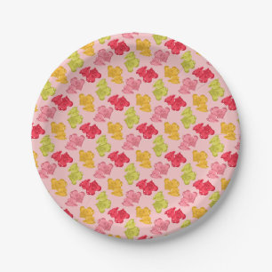 Assiettes En Carton Vaches Gélifiées Fruit Tropical Rose