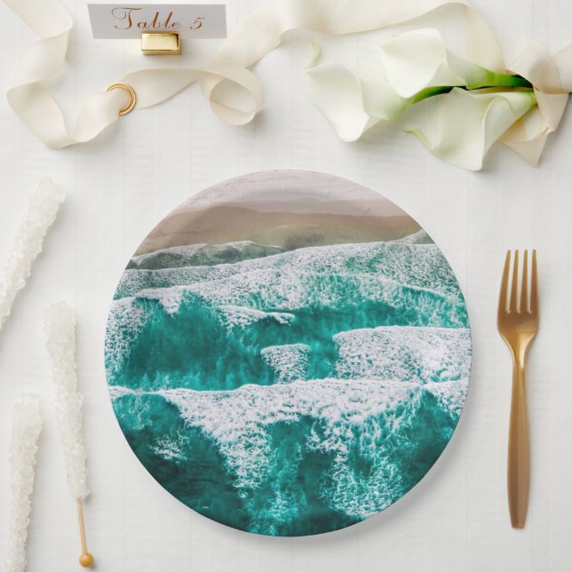 Assiettes En Carton Vagues (Mariage)