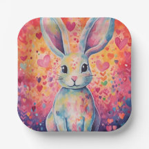 Valentine Colorburst Cottontail lapin rose et pur